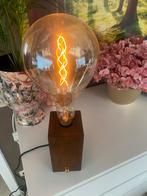 Lamp op voet led verlichting, Huis en Inrichting, Lampen | Vloerlampen, Verzenden, Zo goed als nieuw, Hout