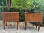 Set vintage nachtkastjes, Huis en Inrichting, Slaapkamer | Nachtkastjes, Ophalen, Gebruikt