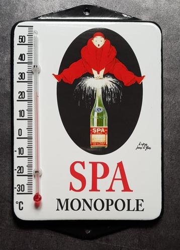 Spa monopole emaillen thermometer retro verzamel reclame
