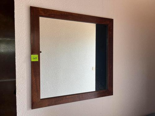 Miroir mural carré 81 x 81 cm bois, Huis en Inrichting, Woonaccessoires | Spiegels, Zo goed als nieuw, Ophalen