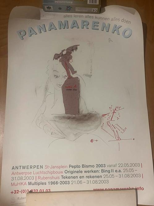 Pepto bismo Panamarenko, Verzamelen, Posters, Zo goed als nieuw, Ophalen of Verzenden