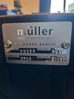 Bureau design Müller – acier noir – 17580 cm, Maison & Meubles, Bureaux, Enlèvement, Comme neuf, Bureau