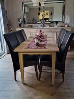 6 Lederen eetkamerstoelen, Huis en Inrichting, Ophalen, Gebruikt