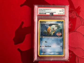 Pokemon Squirtle EX Crystal Guardians Championships PSA 8