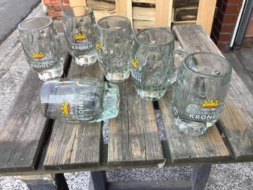6 bierglazen DORTMUNDER KRONEN beschikbaar voor biedingen