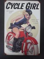 Retro moto police politie pin-up plakaat deco, Ophalen of Verzenden, Huis en Inrichting