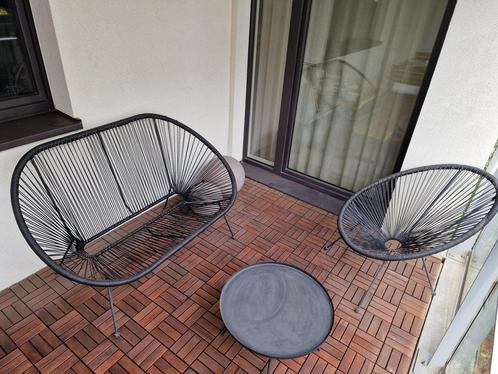 Complete lounge set, Tuin en Terras, Tuinsets en Loungesets, Zo goed als nieuw, Loungeset, Kunststof, 3 zitplaatsen, Bank, Bijzettafel