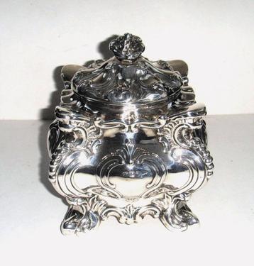 Antiek sterling zilver suikerpot Walker&Hall Sheffield 1896 beschikbaar voor biedingen