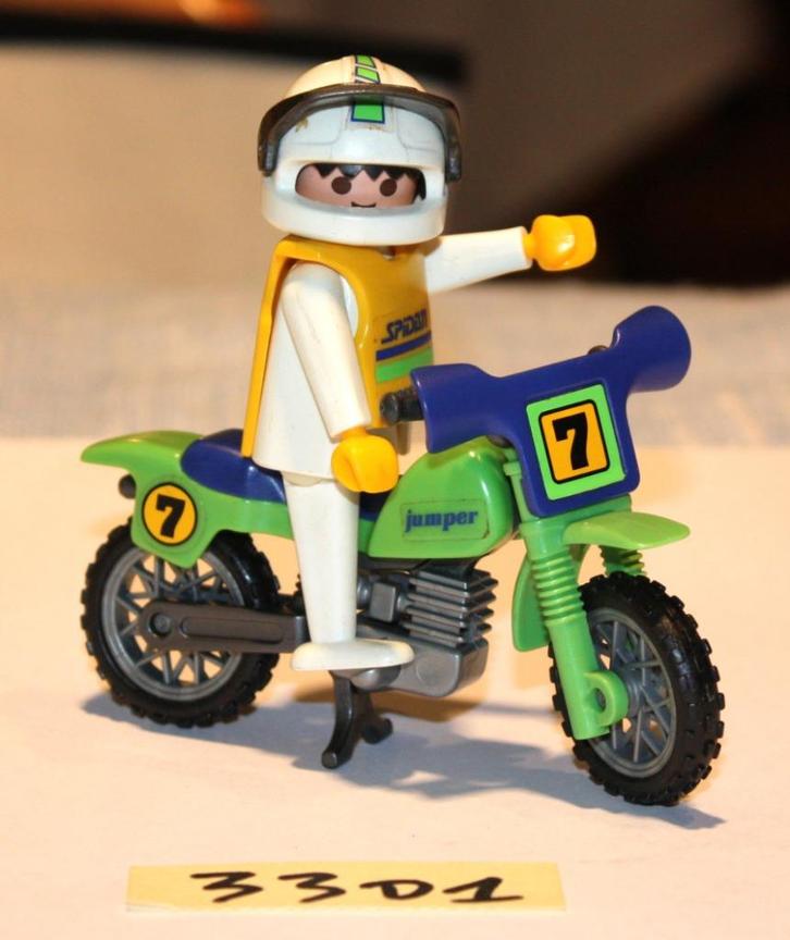 Playmobil 3301 Motorcrosser (vintage 1987), Kinderen en Baby's, Speelgoed | Playmobil, Gebruikt, Complete set, Ophalen of Verzenden