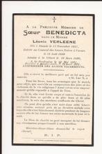 Non : Léonie Verleene Stavele , Hondschote 1932, Verzenden, Bidprentje