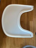 Stokke tafelblad wit, Ophalen, Gebruikt, Meegroeistoel, Afneembaar eetblad