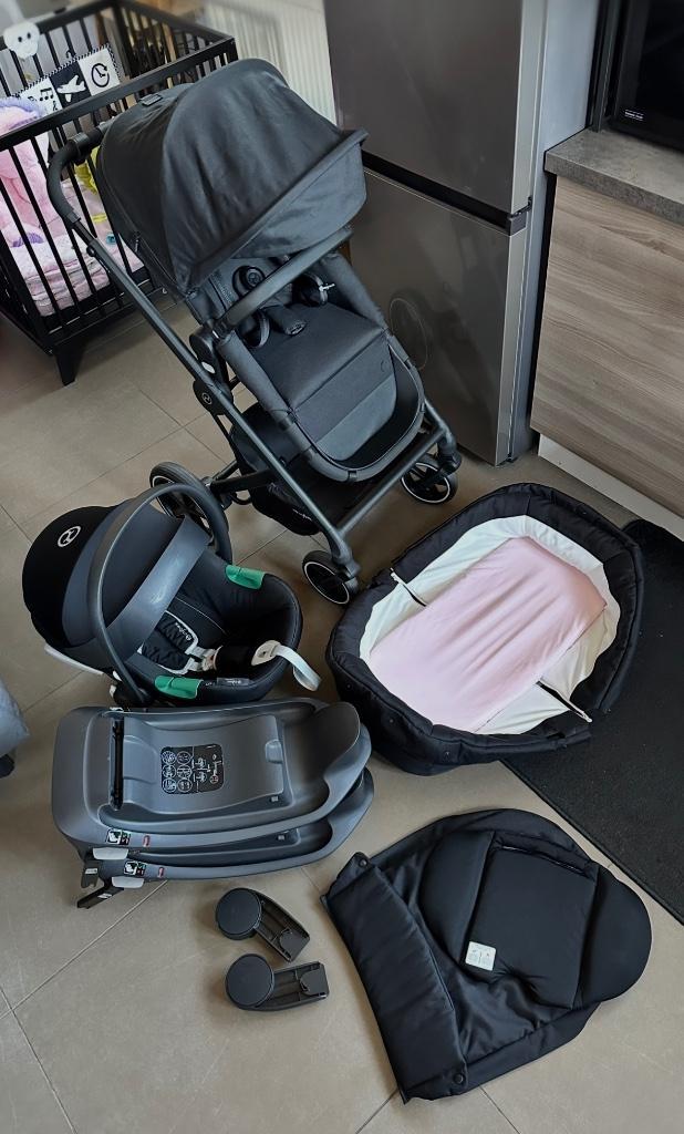 Cybex Balios S Lux 3-in-1 + 2x Cybex Isofix BASE ONE, Kinderen en Baby's, Kinderwagens en Combinaties, Zo goed als nieuw, Kinderwagen