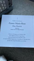 Zustwr Elza Dierick, Verzamelen, Bidprentjes en Rouwkaarten, Verzenden, Bidprentje