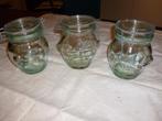 3 inmaakpotten steriliseerpotten bokaal in glas HERMETIC, Gebruikt, Ophalen of Verzenden
