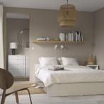 Cadre de lit VIHALS + Sommier à lattes LUROY, Maison & Meubles, Chambre à coucher | Lits, Beige, Enlèvement, 200 cm, Bois