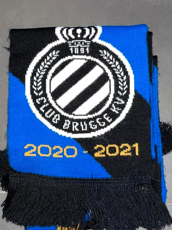 Sjaal Club Brugge 2020-2021 Kampioen van België Back to back, Verzamelen, Sportartikelen en Voetbal, Zo goed als nieuw, Vaantje of Sjaal