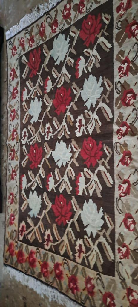 prachtige handgemaakte perzisch/oosterse kelim bloemen, Antiek en Kunst, Antiek | Tapijten, Tafelkleden en Textiel, Ophalen