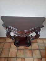 Muurtafel in massief hout met decoraties, Ophalen