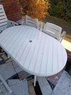 terras meubelen/ garden set, Tuin en Terras, Ophalen, Kunststof, Gebruikt, 6 zitplaatsen