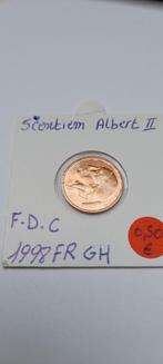 Albert II 50 cents 1998 FR/GH FDC, Enlèvement ou Envoi