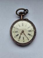 Antieke zilveren zakhorloge Brio Remontoir, Handtassen en Accessoires, Horloges | Antiek, Overige merken, Zakhorloge, 1900 tot 1930
