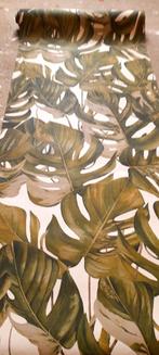 3 rollen vliesbehang - bloemmotief beige glans, Huis en Inrichting, Stoffering | Behang, Groen, Minder dan 10 m², Ophalen
