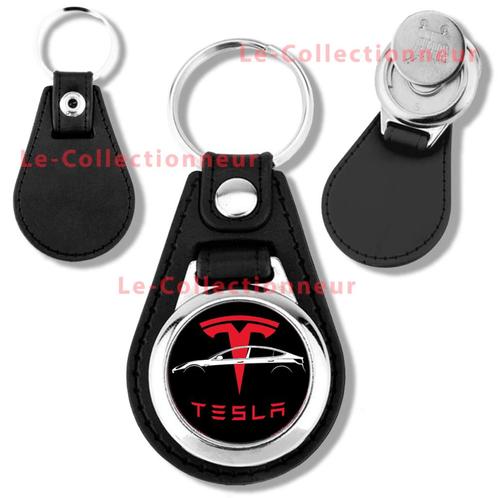 TESLA #2 porte clés jeton de caddie en métal, Verzamelen, Sleutelhangers, Nieuw, Ophalen of Verzenden
