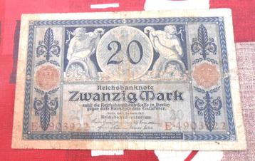 Bankbiljet van Duitsland - 20 mark 1915   beschikbaar voor biedingen