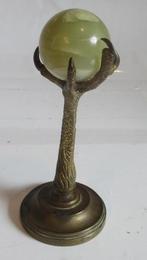 antiek bronzen presse papier arendsklauw onyx bol, Verzenden