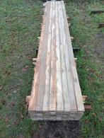 112 planken van 10cm op 2cm en 540cm lang, Doe-het-zelf en Bouw, Hout en Planken, Ophalen, Gebruikt, Minder dan 25 mm, Plank