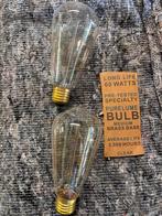 Ampoules déco vintage E27 / 60watts jamais utilisées, Gloeilamp, 60 watt of meer, Vintage, Zo goed als nieuw