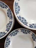 36 st Borden Boch donker grijsblauwe bloemenrand, Enlèvement, Comme neuf, Assiettes(s)