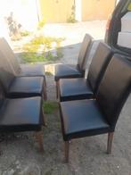 Stoelen (6 stuks), Huis en Inrichting, Stoelen, Kunststof, Gebruikt, Zwart, Ophalen of Verzenden