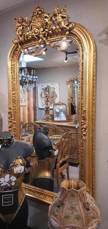 Prachtige Baroque spiegel met engelen  