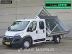 Opel Movano 140PK Driezijdige Kipper Dubbel Cabine Airco Cru, Auto's, Bestelwagens en Lichte vracht, Stof, Euro 6, 3000 kg, Wit