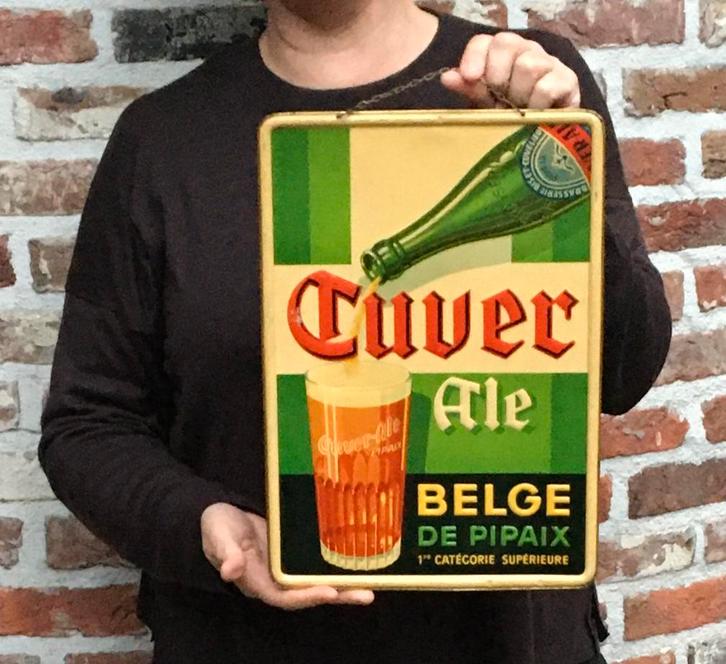 Blikken reclamebord Cuver Ale bier, Collections, Marques & Objets publicitaires, Comme neuf, Panneau publicitaire, Enlèvement ou Envoi