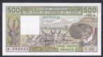 AOF-WAS 500 fr 1990 B UNC, Postzegels en Munten, Bankbiljetten | Afrika, Ophalen of Verzenden, Overige landen, Los biljet