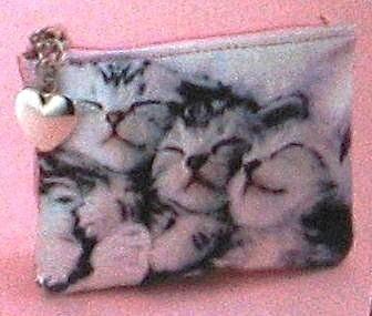 AVON : portemonnaie ou trousse , 3 chatons bien calins, Bijoux, Sacs & Beauté, Porte-monnaie & Portefeuilles, Neuf, Rose, Enlèvement ou Envoi