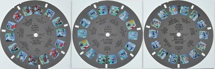 View-master Popeye B 5161 2 3 - 3 schijven, Antiek en Kunst, Antiek | Speelgoed, Ophalen of Verzenden