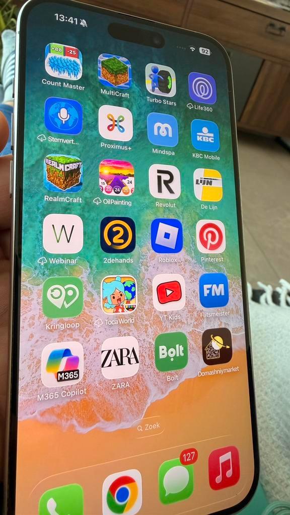 iPhone 15 Pro Max titanium in perfecte staat + accessoires, Telecommunicatie, Mobiele telefoons | Apple iPhone, Zo goed als nieuw