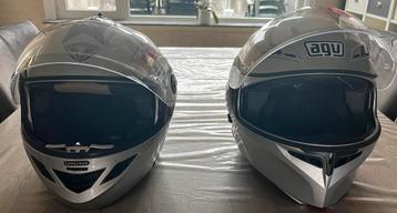 Twee motorhelmen (man M en vrouw S)          200€ per helm, Enlèvement, Seconde main, Autres types