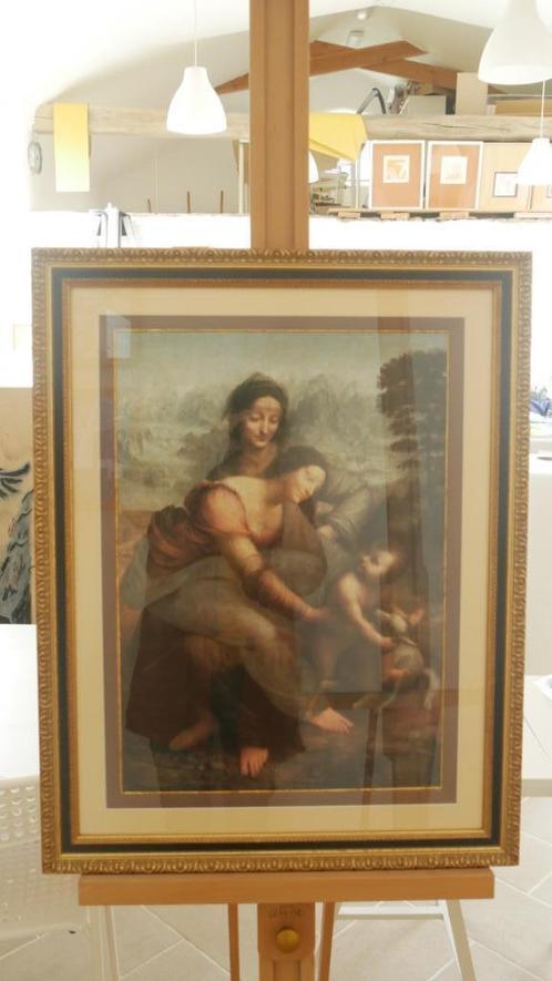 reproductie Da Vinci, Antiek en Kunst, Kunst | Etsen en Gravures, Ophalen