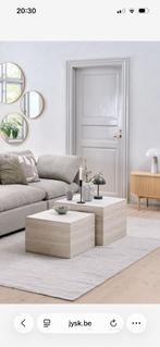 2 salontafels travertijn crème Jysk, Moins de 50 cm, 50 à 100 cm, Enlèvement, 50 à 100 cm