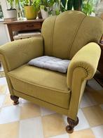 Groene vintage zetel jaren 70, Huis en Inrichting, Ophalen, Hout, Gebruikt, Eenpersoons