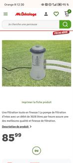 Piscine Intex rectangulaire + pompe à filtres, Enlèvement, Pompe