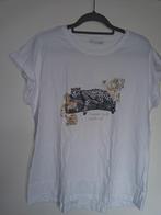 T-shirt getailleerd wit luipaard glitter 4XL/48, Kleding | Dames, T-shirts, Verzenden, Wit, Maat 46/48 (XL) of groter, Nieuw