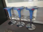 ***3x REXITE ZANZIBAR design barkrukken (lichtblauw)***, 3 tabourets, Métal, Comme neuf, 60 à 90 cm