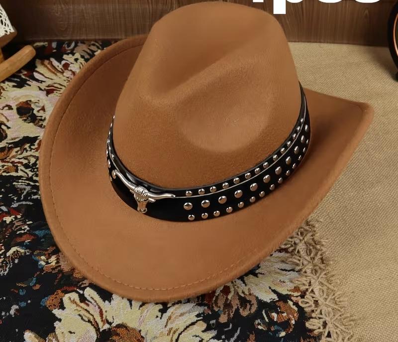 Cowboyhoed Metallic Dubbelgeknoopte Stierenkop Riem (Nieuw), Enlèvement ou Envoi, Neuf, Chapeau
