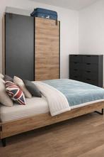 Slaapkamerset - Bed 160/200 - kledingkast - dressoir, Huis en Inrichting, Ophalen, Zo goed als nieuw, Tweepersoons, Landelijk modern