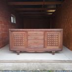 Buffet Enfilade Charles DUDOUYT 1940 Chêne & Plateau Damier, Maison & Meubles, Chêne, Avec tiroir(s), 200 cm ou plus, Moins de 100 cm